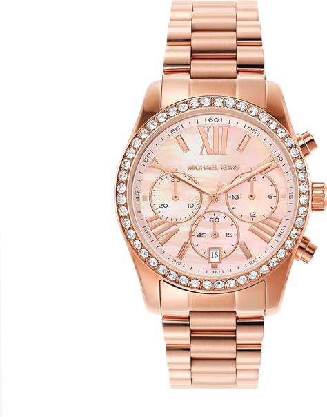 rose gold michael kors lexington|Amazon.com: Michael Kors Lexington Lux Chronograph Rose .